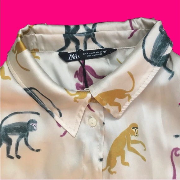COPY - COPY - Zara NWT monkey silky blouse - Picture 6 of 10